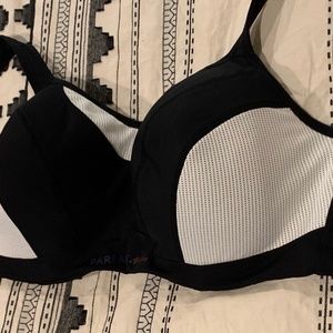 NWOT Parfait Black & White Padded Sport Bra 40DDD